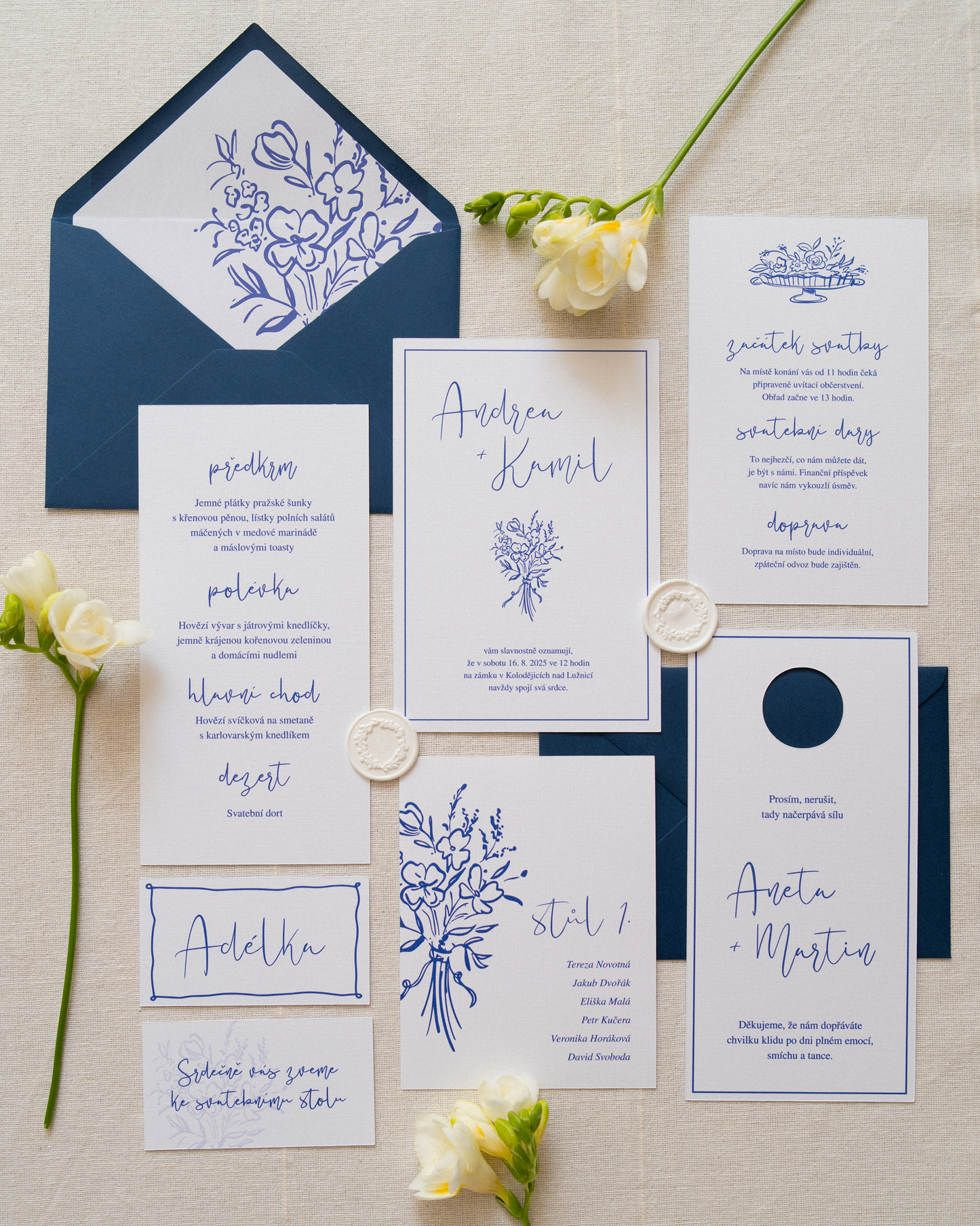 Pozvání ke svatebnímu stolu – kolekce Mabel