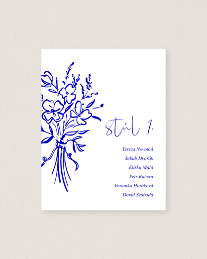 Číslování stolů – kolekce Mabel