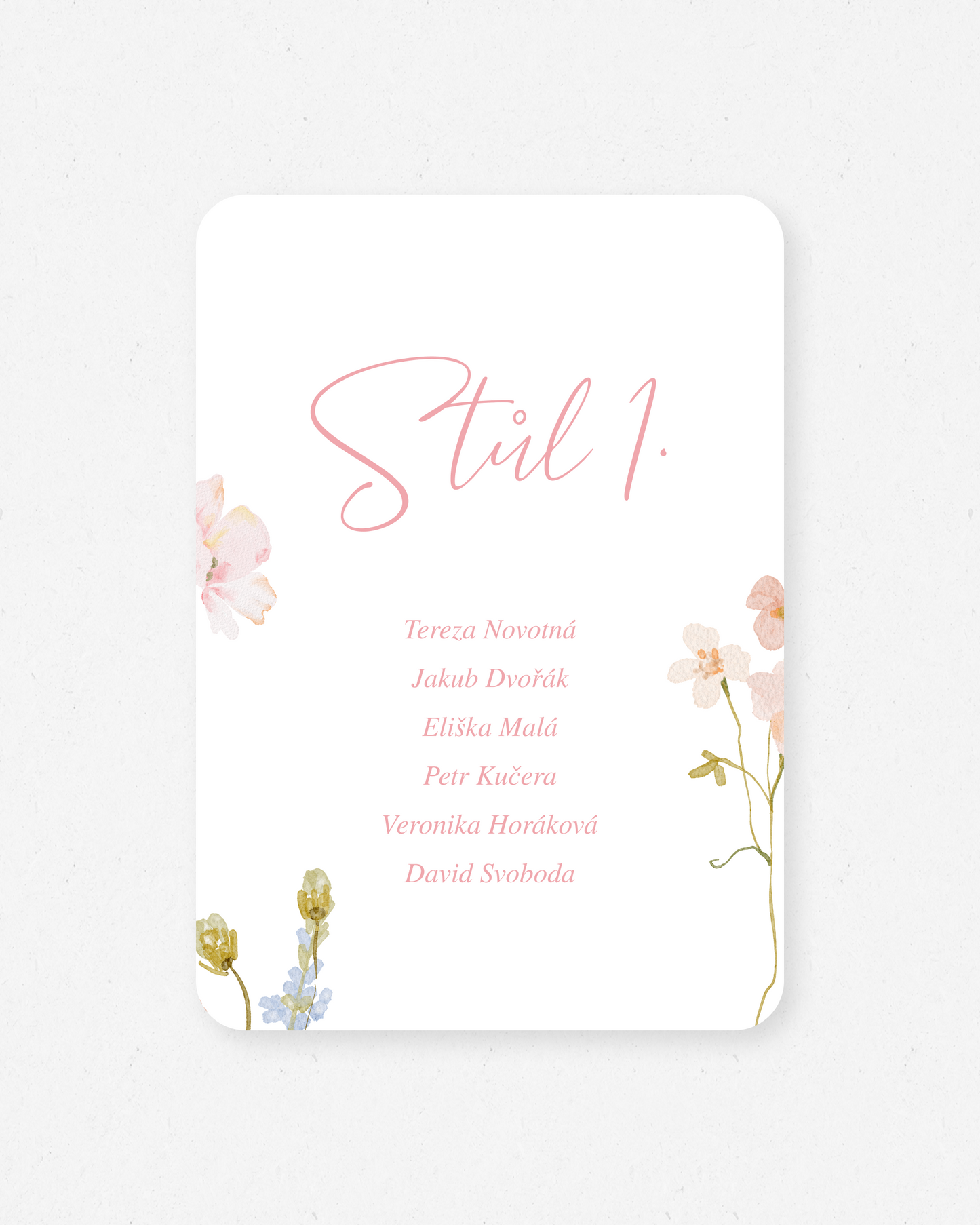 Číslování stolů – kolekce Ivy