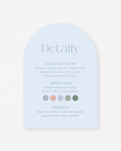 Kartička s detaily – kolekce Meadow