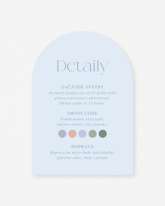 Kartička s detaily – kolekce Meadow