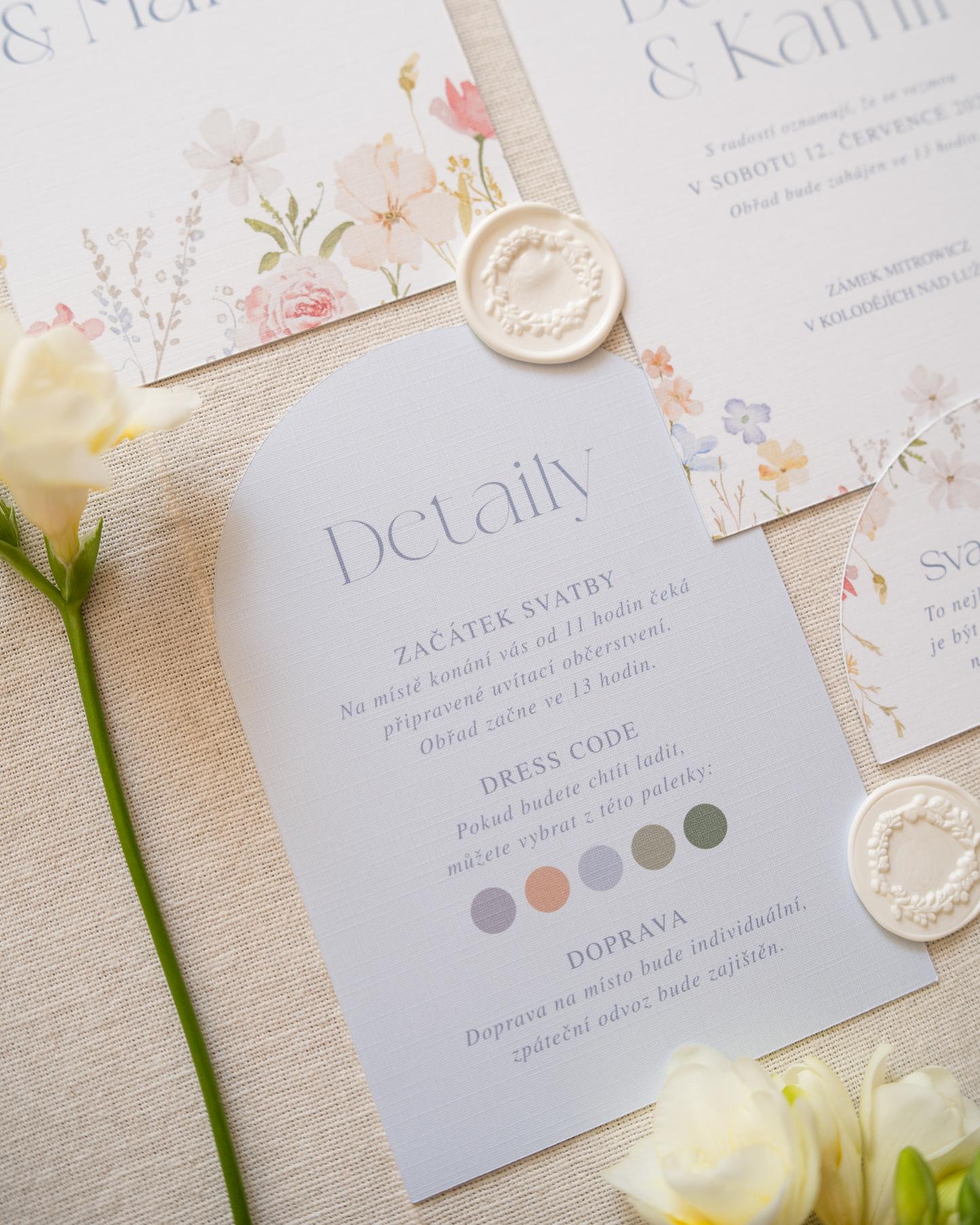 Kartička s detaily – kolekce Meadow