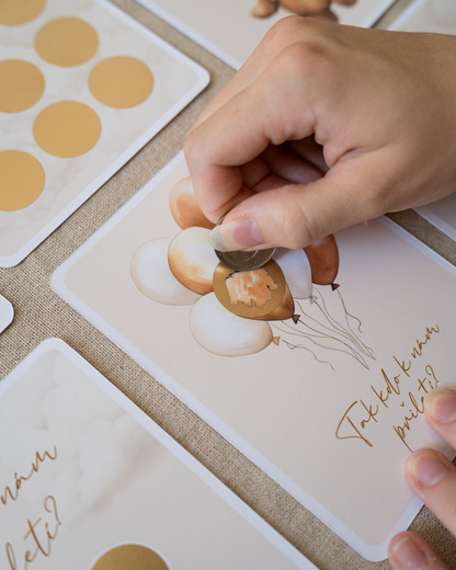 Stírací kartička – pohlaví miminka