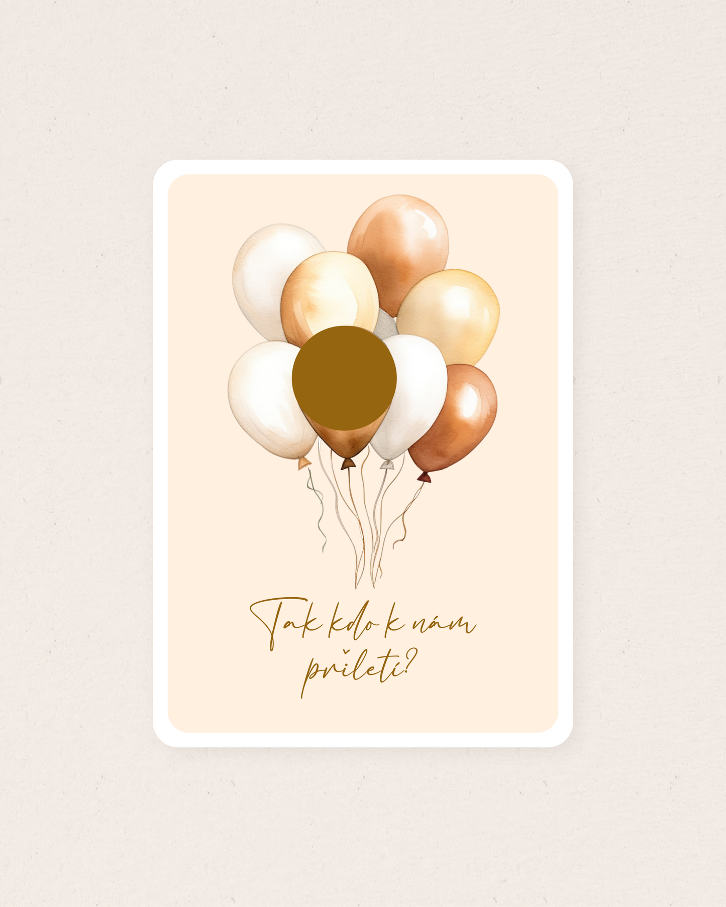 Stírací kartička – pohlaví miminka