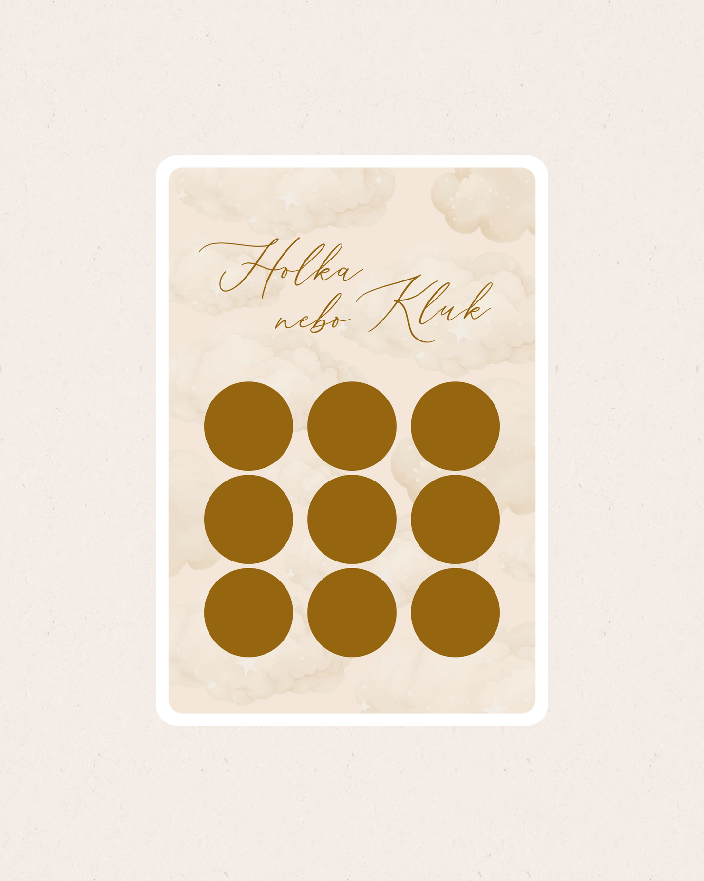 Stírací kartička – pohlaví miminka (Osmisměrka)