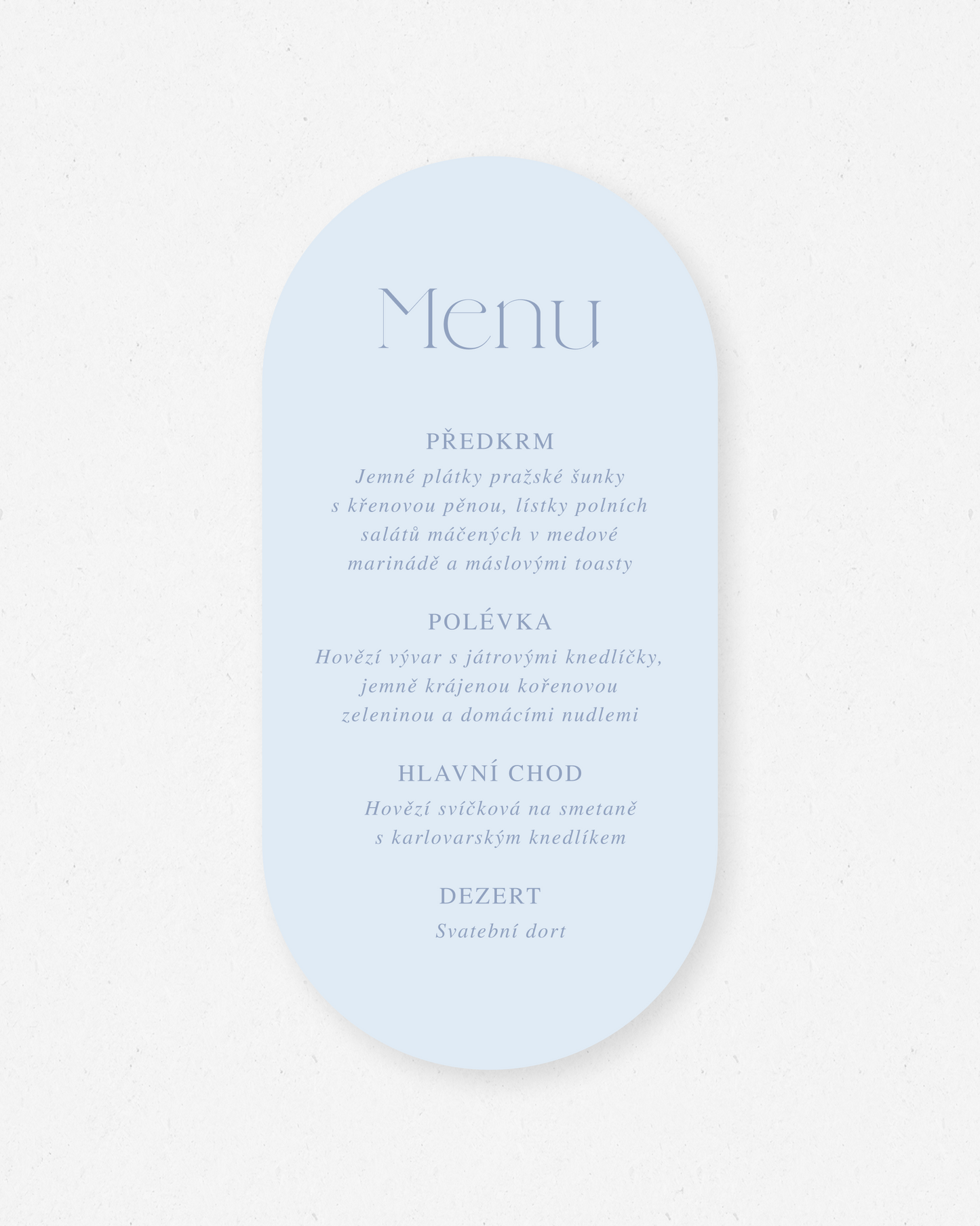 Svatební menu – kolekce Mabel