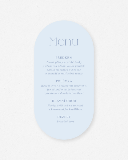 Svatební menu – kolekce Mabel