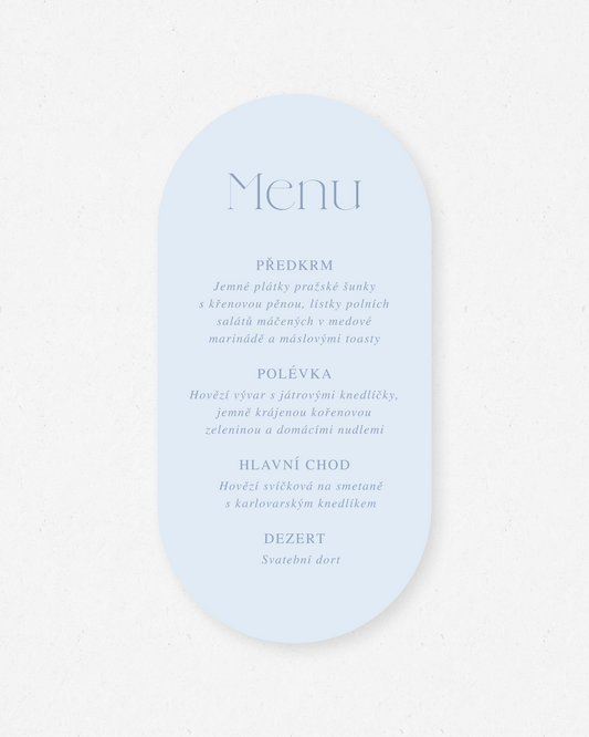 Svatební menu – kolekce Mabel
