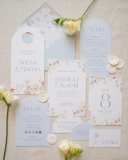 Svatební menu – kolekce Mabel