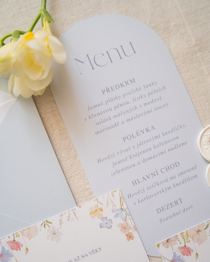 Svatební menu – kolekce Mabel