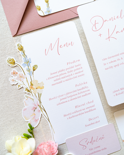 Svatební menu – kolekce Ivy