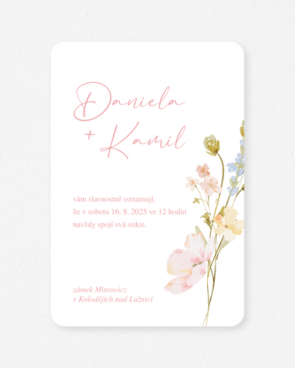 Svatební oznámení – kolekce Ivy